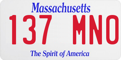 MA license plate 137MN0