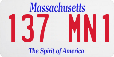 MA license plate 137MN1