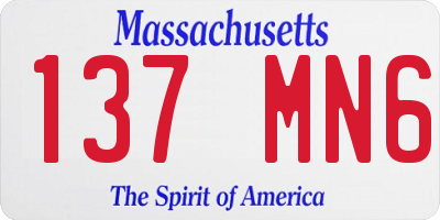 MA license plate 137MN6
