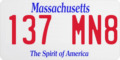 MA license plate 137MN8