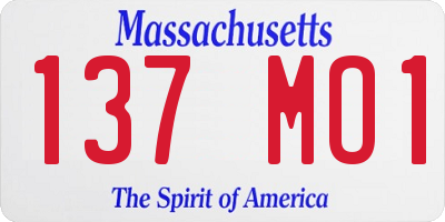 MA license plate 137MO1