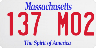 MA license plate 137MO2