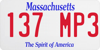 MA license plate 137MP3