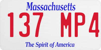 MA license plate 137MP4