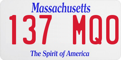 MA license plate 137MQ0