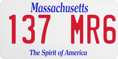 MA license plate 137MR6