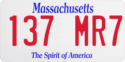 MA license plate 137MR7