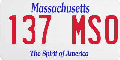 MA license plate 137MS0