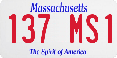 MA license plate 137MS1