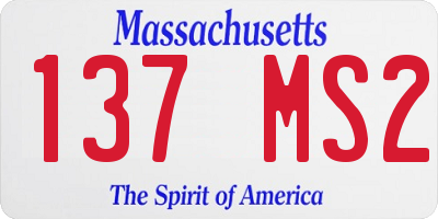 MA license plate 137MS2