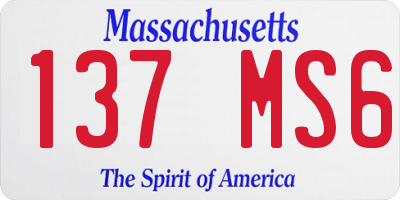 MA license plate 137MS6