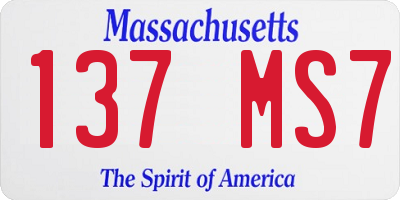 MA license plate 137MS7