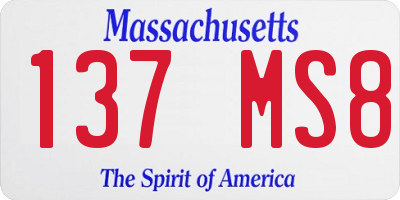 MA license plate 137MS8
