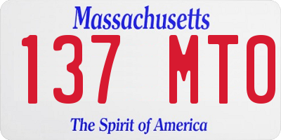 MA license plate 137MT0