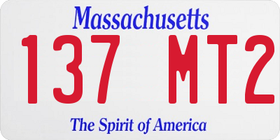 MA license plate 137MT2