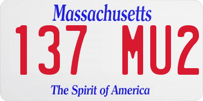 MA license plate 137MU2