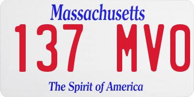 MA license plate 137MV0