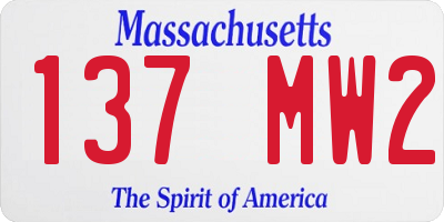 MA license plate 137MW2