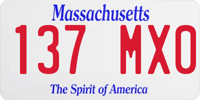 MA license plate 137MX0