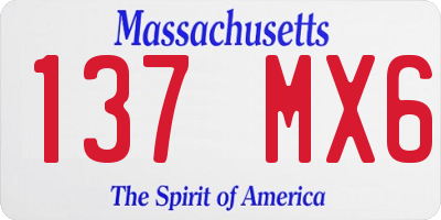 MA license plate 137MX6