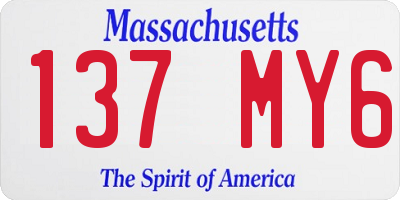 MA license plate 137MY6