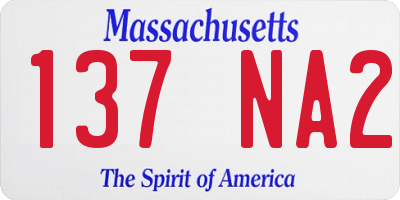 MA license plate 137NA2