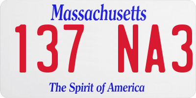 MA license plate 137NA3