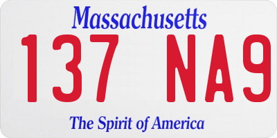 MA license plate 137NA9