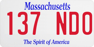 MA license plate 137ND0