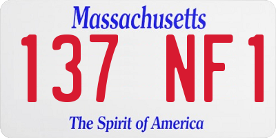 MA license plate 137NF1