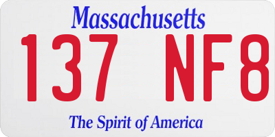MA license plate 137NF8