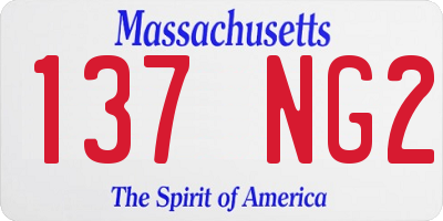 MA license plate 137NG2