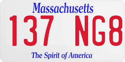 MA license plate 137NG8