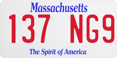 MA license plate 137NG9