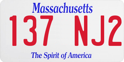 MA license plate 137NJ2
