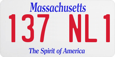 MA license plate 137NL1
