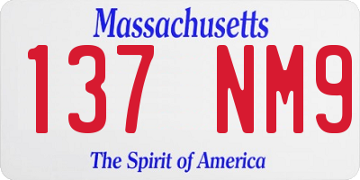 MA license plate 137NM9