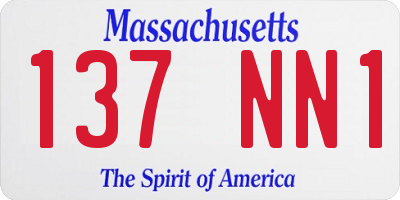 MA license plate 137NN1