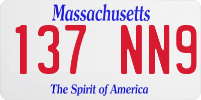 MA license plate 137NN9