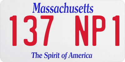 MA license plate 137NP1