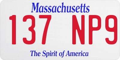 MA license plate 137NP9