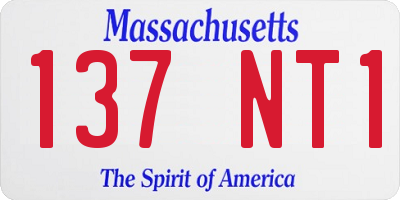MA license plate 137NT1