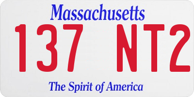 MA license plate 137NT2