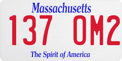MA license plate 137OM2
