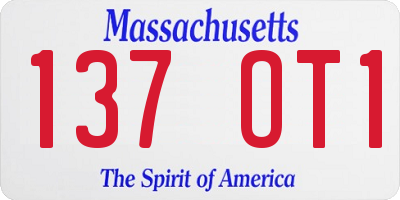 MA license plate 137OT1
