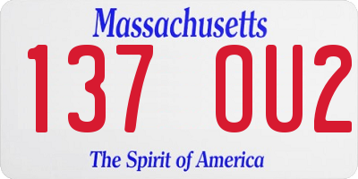 MA license plate 137OU2