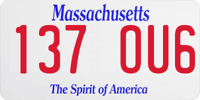 MA license plate 137OU6