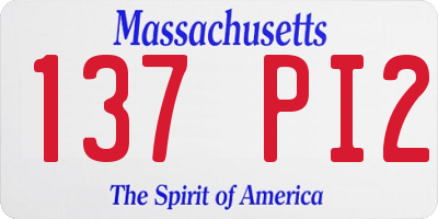 MA license plate 137PI2