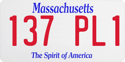 MA license plate 137PL1