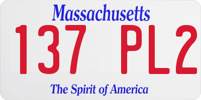MA license plate 137PL2